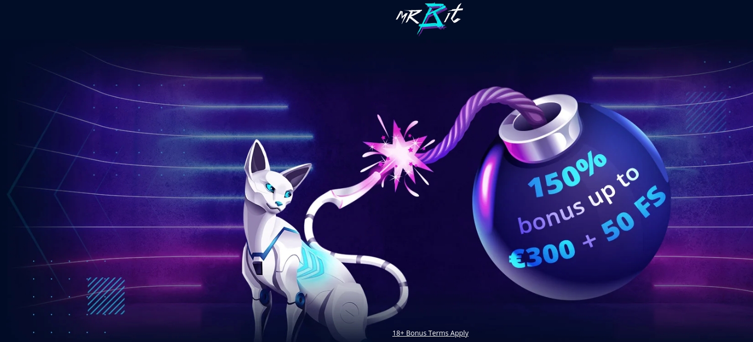 Promo de bienvenue avec 150% de bonus et 50 FS de Mr Bit